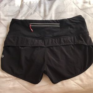 Lululemon black speed shorts size 4